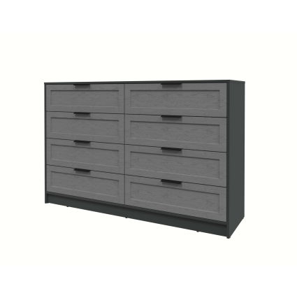 Kомод Тренд КТ-К157 (Антрацит ЛДСП/ Дуб серый ЛМДФ) Ш1565 В1020 Г451